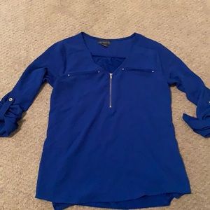 Royal blue blouse. Comfortable fit and sexy look.